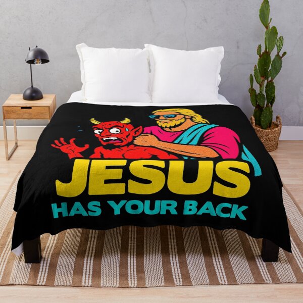 Item preview, Jesus Has Your Back meme Jesus Christ Bible Quote designed and sold by plushism.