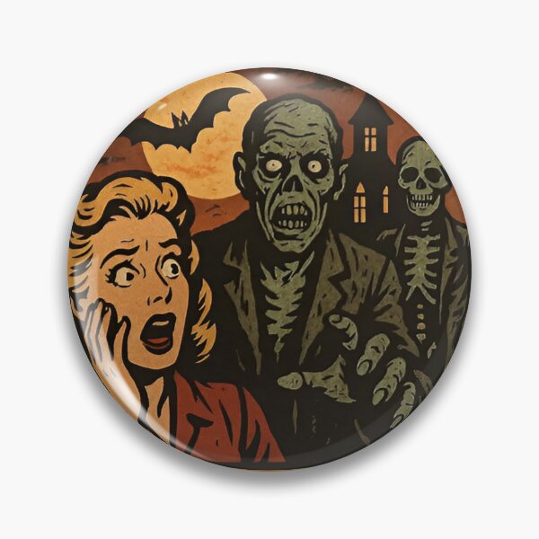 Item preview, Halloween Retro, Retro 50s movie horror design. Zombies. designed and sold by Sira y El Loco.