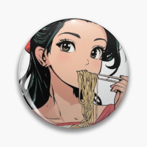 Item preview, Cute Anime Girl Eating Ramen designed and sold by Hadwickfrieda.