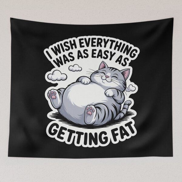 Item preview, Fat Cat Funny Joke designed and sold by DoorwayThreads.