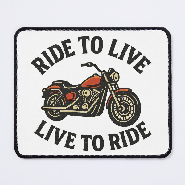 Item preview, Ride to Live - Vintage Motorcycle T-Shirt Design designed and sold by F1LinePrints.