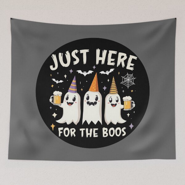 Item preview, Boozy & Spooky: This vibrant and humorous design features a crew of three ghosts, with a beer in hand, ready for a fun night out. designed and sold by Grang Art Artistic Designs.