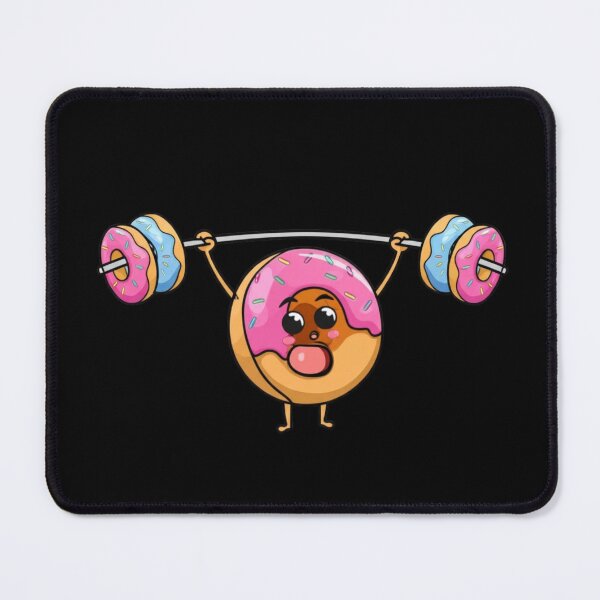 Item preview, Donut Deadlift King Funny Chibi Food Workout designed and sold by ColorSplash123.