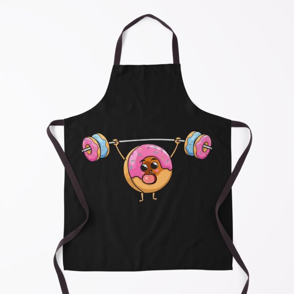 Item preview, Donut Deadlift King Funny Chibi Food Workout designed and sold by ColorSplash123.