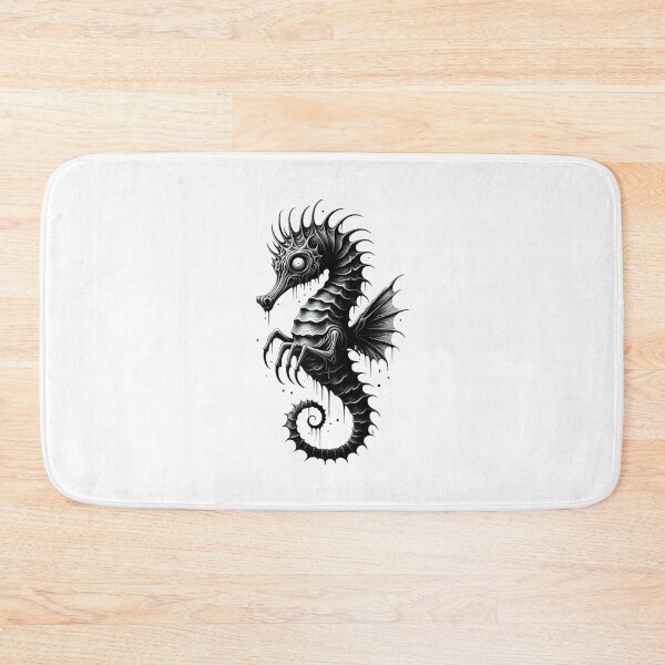 Item preview, Black and White Dark Seahorse designed and sold by DelightWear.