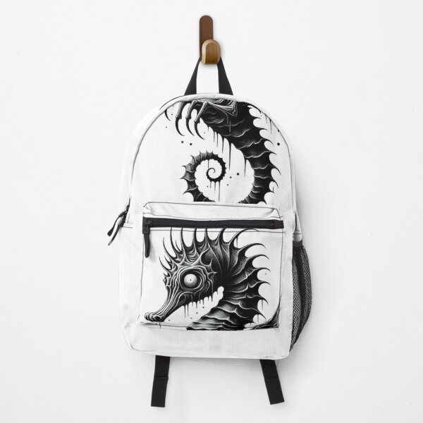 Item preview, Black and White Dark Seahorse designed and sold by DelightWear.