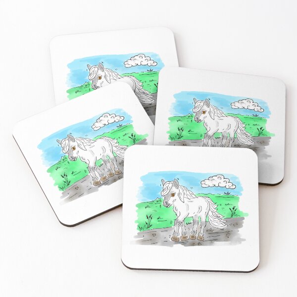 Item preview, Cute pony - Jona's Tales official hand drawn watercolour art designed and sold by RoseWolfGifts.
