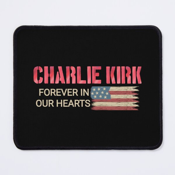 Item preview, Charlie Kirk forever in our hearts USA flag designed and sold by vibeno1.