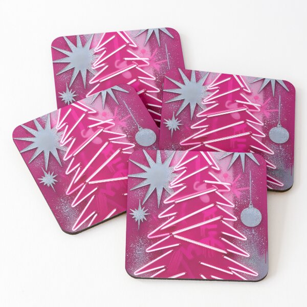 Item preview, Pinkmas Neon Christmas Tree – Bold Holiday Wall Art designed and sold by LaLi-Designs.
