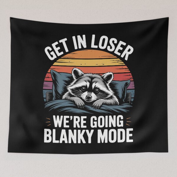 Item preview, Funny raccoon meme blanky mode designed and sold by DoorwayThreads.