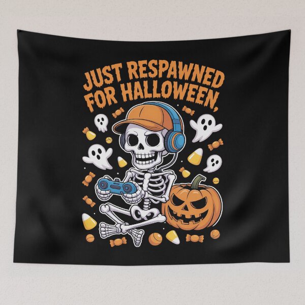 Item preview, Funny Skeleton Gamer Halloween Lovers designed and sold by DoorwayThreads.