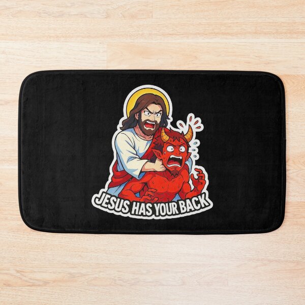 Item preview, Jesus Has Your Back meme Jesus Christ Bible Quote designed and sold by plushism.