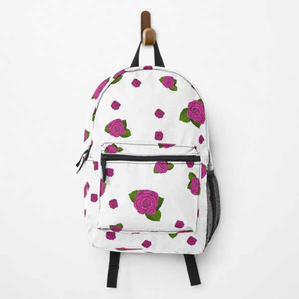 Item preview, Hand-Painted Pattern of Charming Pink Roses on black background. designed and sold by ArchersBoutique.