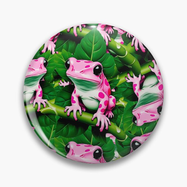 Item preview, Pink Frog On Green Leaf Pattern Design  designed and sold by PatternTitan.
