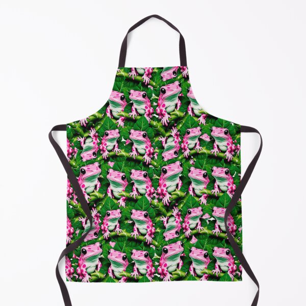 Item preview, Pink Frog On Green Leaf Pattern Design designed and sold by PatternTitan.