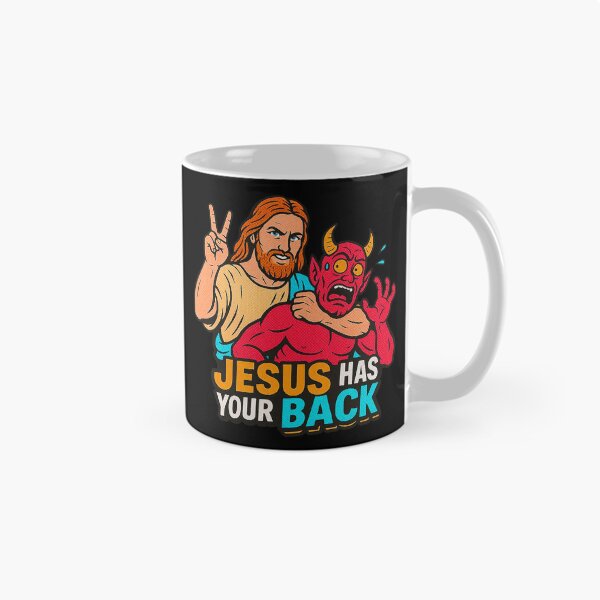 Item preview, Jesus Has Your Back meme Jesus Christ Bible Quote designed and sold by plushism.