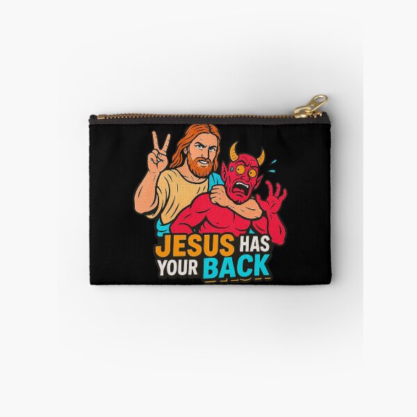 Item preview, Jesus Has Your Back meme Jesus Christ Bible Quote designed and sold by plushism.