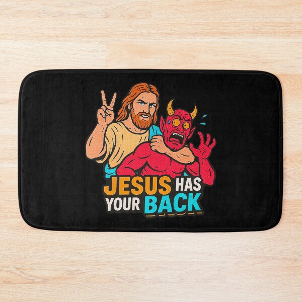 Item preview, Jesus Has Your Back meme Jesus Christ Bible Quote designed and sold by plushism.