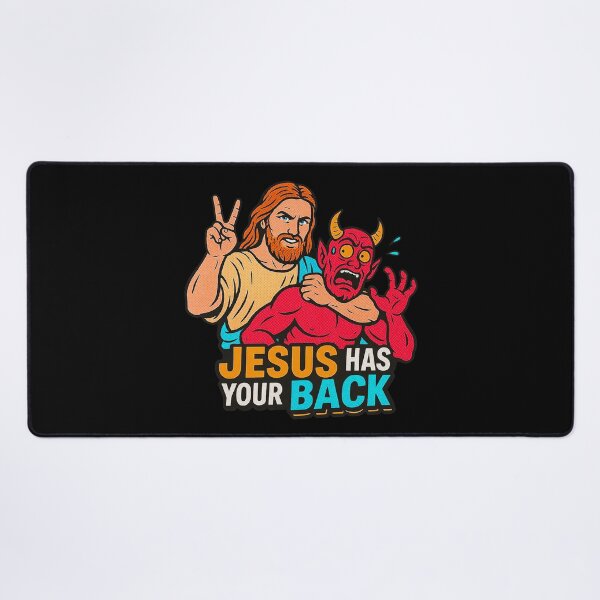 Item preview, Jesus Has Your Back meme Jesus Christ Bible Quote designed and sold by plushism.