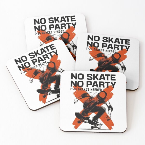 Item preview, No Skate No Party – Futuristic Skateboarder Streetwear Design designed and sold by Vicky021.