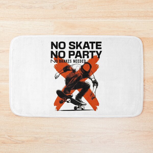 Item preview, No Skate No Party – Futuristic Skateboarder Streetwear Design designed and sold by Vicky021.
