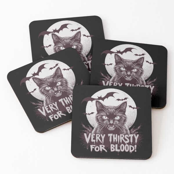 Item preview, Spooky Vampire Cat Under Full Moon designed and sold by e-camelleone.