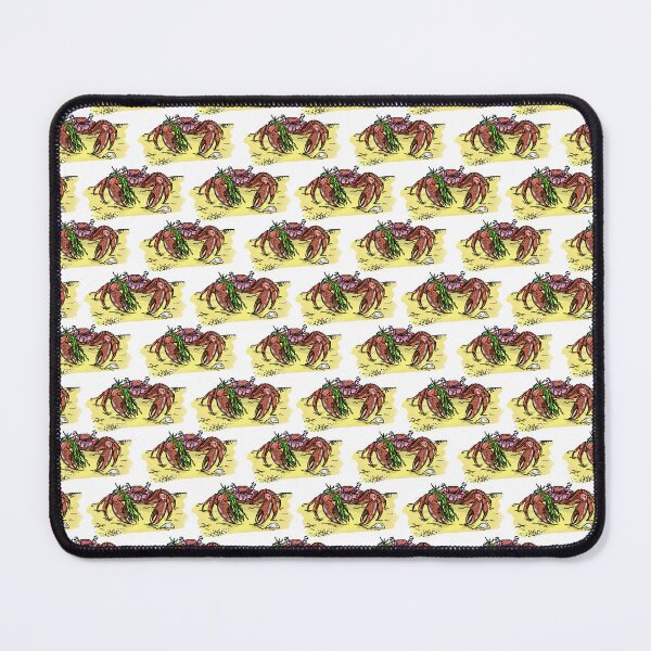 Item preview, Cute crab hand drawn watercolour illustration pattern designed and sold by RoseWolfGifts.