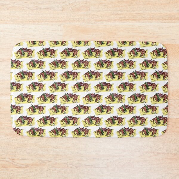 Item preview, Cute crab hand drawn watercolour illustration pattern designed and sold by RoseWolfGifts.