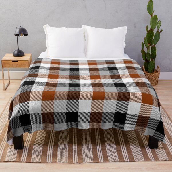 Item preview, Brown Black Grey White Flannel Gingham  designed and sold by PatternTitan.