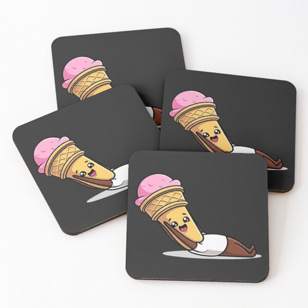 Item preview, Ice Cream Cruncher Funny Chibi Food Workout Design designed and sold by ColorSplash123.