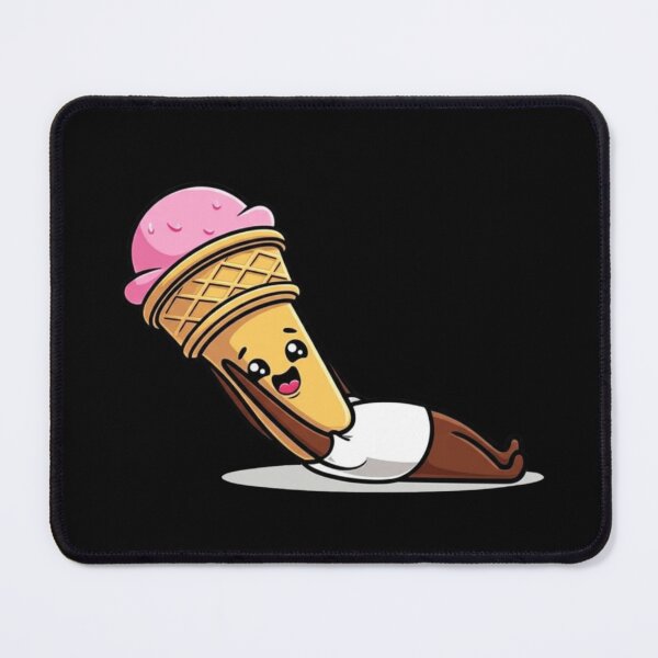 Item preview, Ice Cream Cruncher Funny Chibi Food Workout Design designed and sold by ColorSplash123.