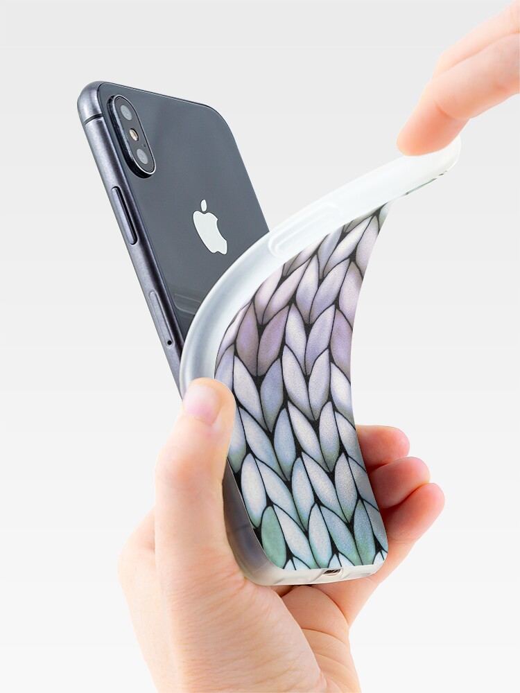 Alternate view of Chunky Lavender Forest Knit iPhone Case & Cover