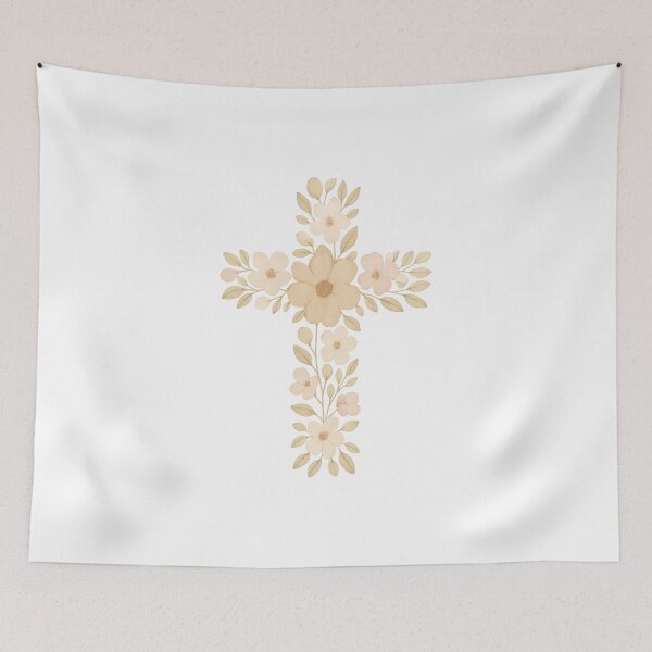 Item preview, Cute Floral Cross designed and sold by mariannrina.