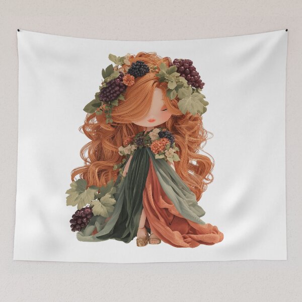 Item preview, Persephone Chibi – Cute Greek Goddess of Spring and Underworld designed and sold by GoldenChiArt.