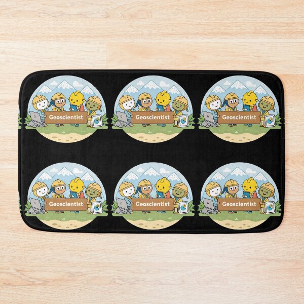 Item preview, Cartoon Geoscientists  – Fun Earth Science Design with Tools, Volcano, and Dinosaurs designed and sold by VividOrganica.