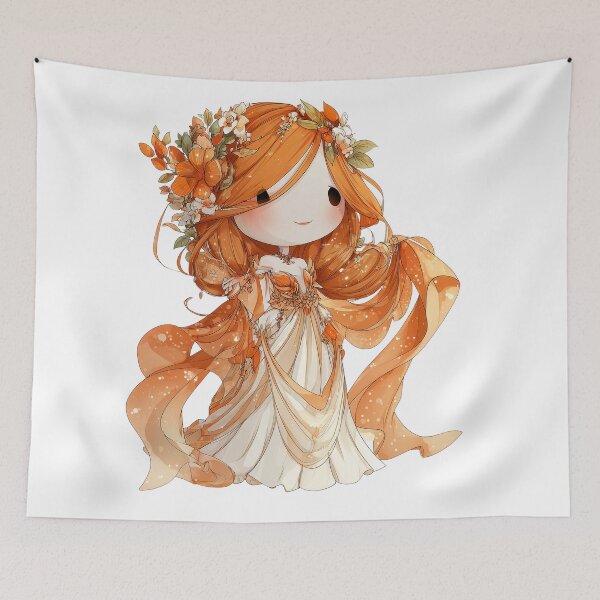 Item preview, Persephone Chibi – Cute Greek Goddess of Spring and Underworld designed and sold by GoldenChiArt.