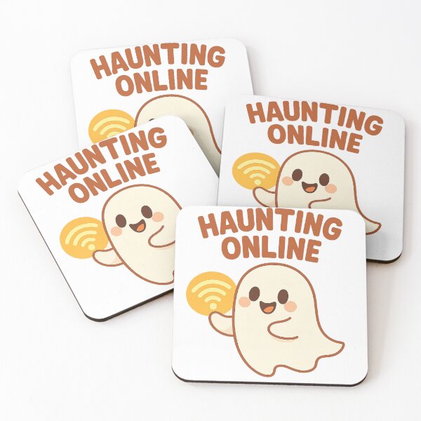 Item preview, Ghost with WiFi Signal – Funny Haunting Online Tech Joke designed and sold by Monty Prints Studio.