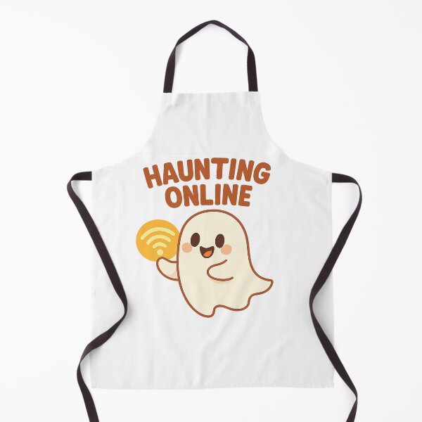 Item preview, Ghost with WiFi Signal – Funny Haunting Online Tech Joke designed and sold by Monty Prints Studio.