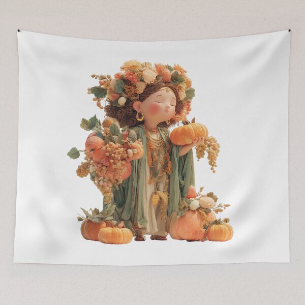 Item preview, Persephone Chibi – Cute Greek Goddess of Spring and Underworld designed and sold by GoldenChiArt.