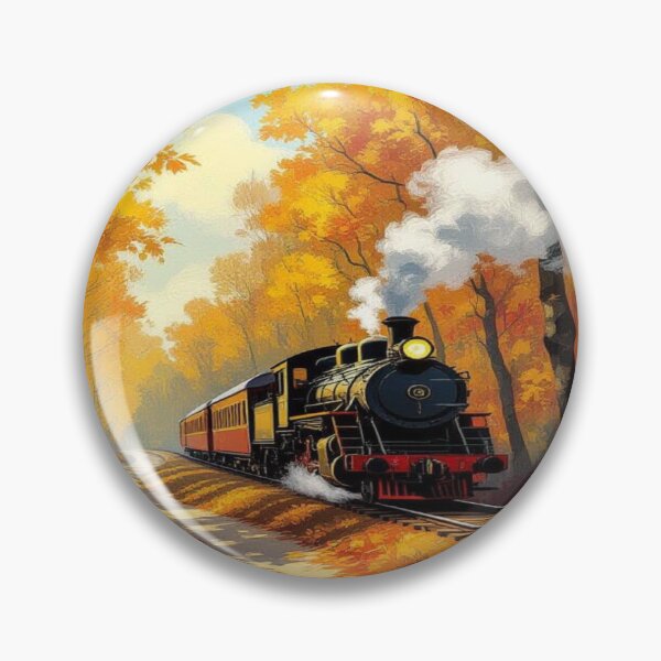 Item preview, Golden Autumn Steamride – Vintage train through a glowing forest full of magic, tranquility & retro vibes designed and sold by FotoworldEdel.