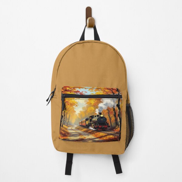Item preview, Golden Autumn Steamride – Vintage train through a glowing forest full of magic, tranquility & retro vibes designed and sold by FotoworldEdel.
