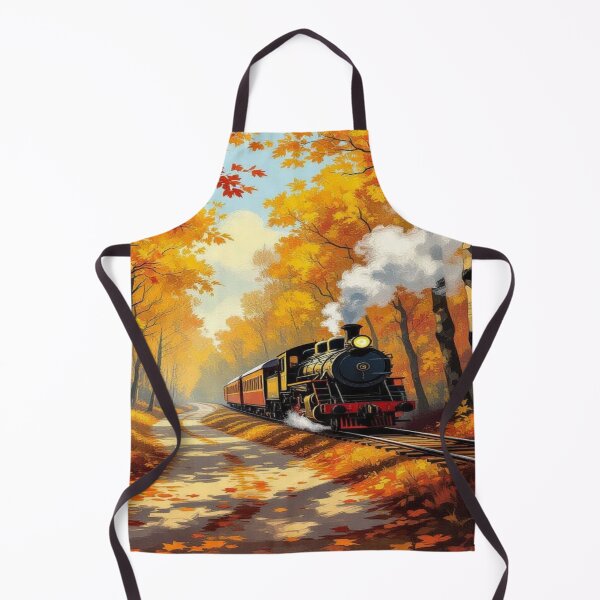 Item preview, Golden Autumn Steamride – Vintage train through a glowing forest full of magic, tranquility & retro vibes designed and sold by FotoworldEdel.