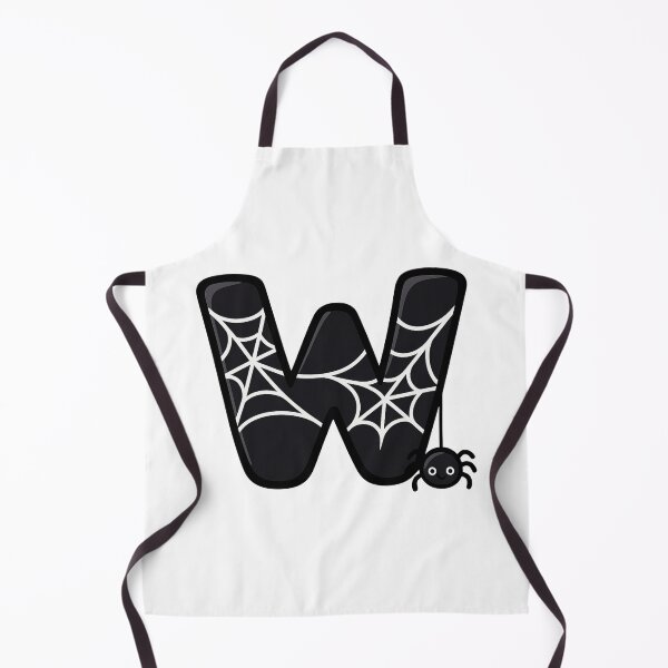 Item preview, Halloween Letter W – Black Spider Web Kawaii Cartoon designed and sold by PrintCreations9.