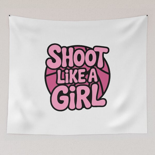 Item preview, Shoot Like A Girl! Pink Basketball Girly designed and sold by PMCreative.