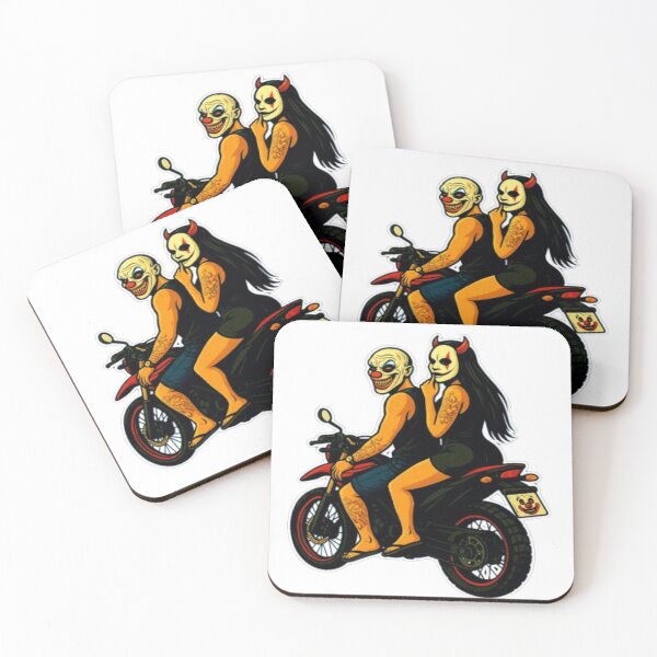 Item preview, Masked couple on an urban-style motorcycle designed and sold by Grail of the degree.