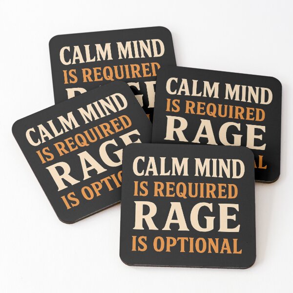 Item preview, Calm Mind, Rage Optional – Positive Vibes Quote designed and sold by Weorus.