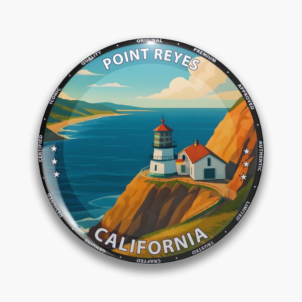 Item preview, Point Reyes California Travel Poster - Scenic Coastal Wall Art USA designed and sold by inkNext.
