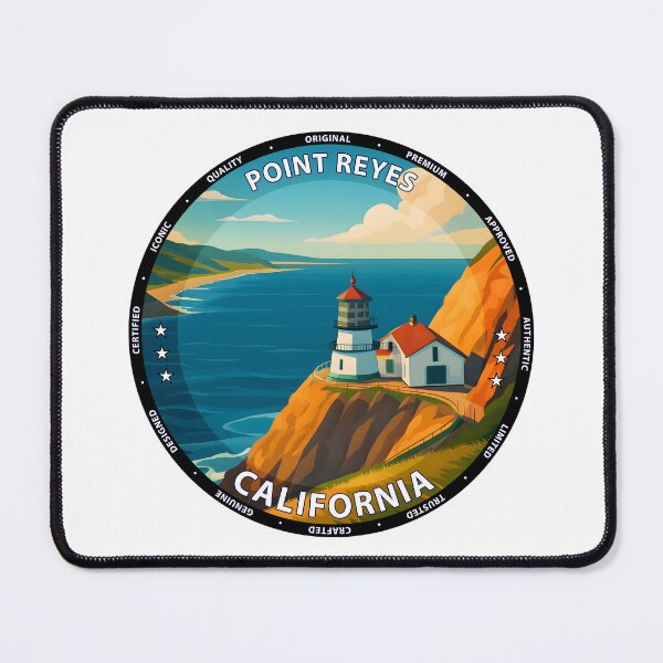 Item preview, Point Reyes California Travel Poster - Scenic Coastal Wall Art USA designed and sold by inkNext.