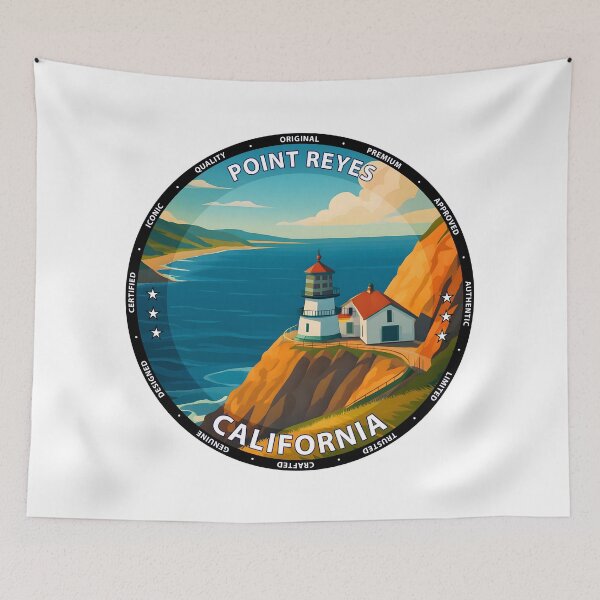 Item preview, Point Reyes California Travel Poster - Scenic Coastal Wall Art USA designed and sold by inkNext.