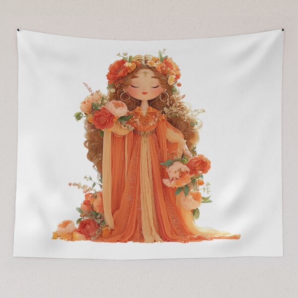 Item preview, Persephone Chibi – Cute Greek Goddess of Spring and Underworld designed and sold by GoldenChiArt.